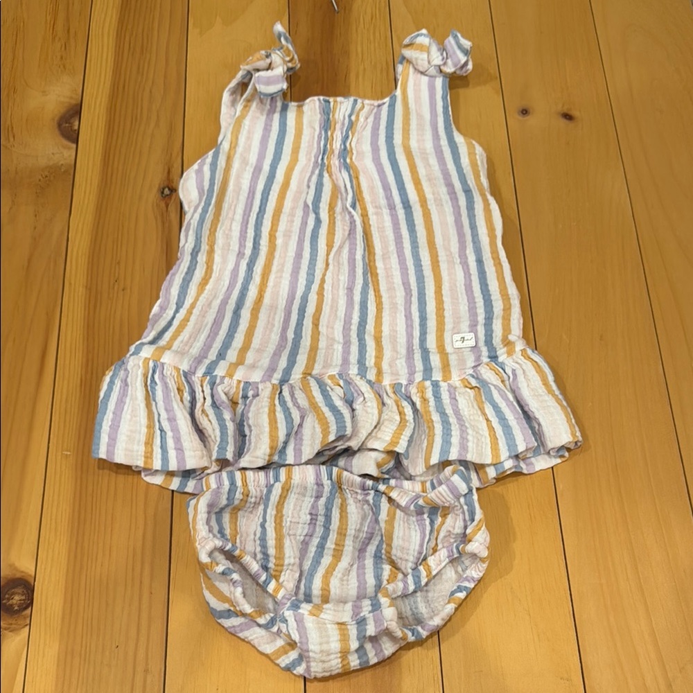 7 For All Mankind Striped Baby Dress